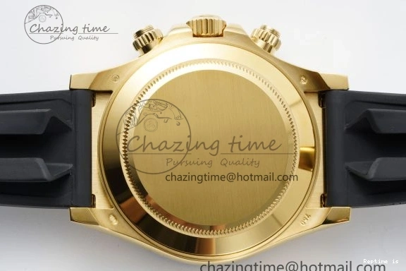 1222 OnTrend Daytona 116518 BTF 1:1 Best Edition YG Black Dial on Oysterflex Rubber Strap SA4130 V 2260